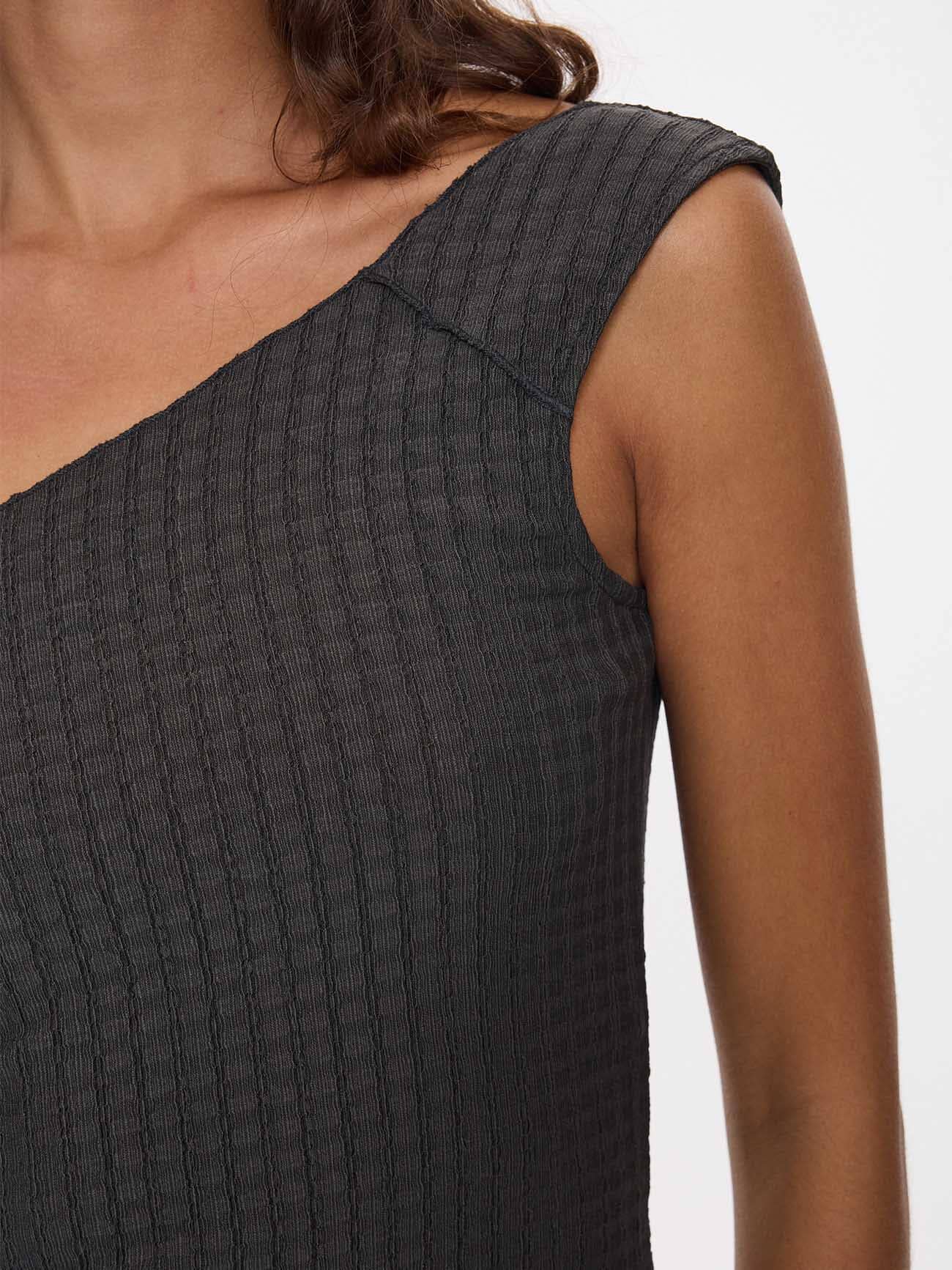 Out Of Sight Mini Dress - Dark Charcoal