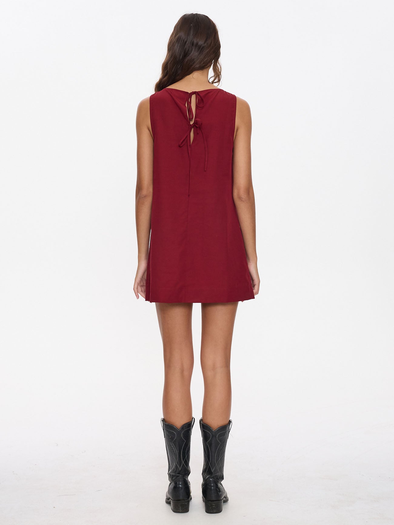 Knox Mini Dress - Garnet Red 4
