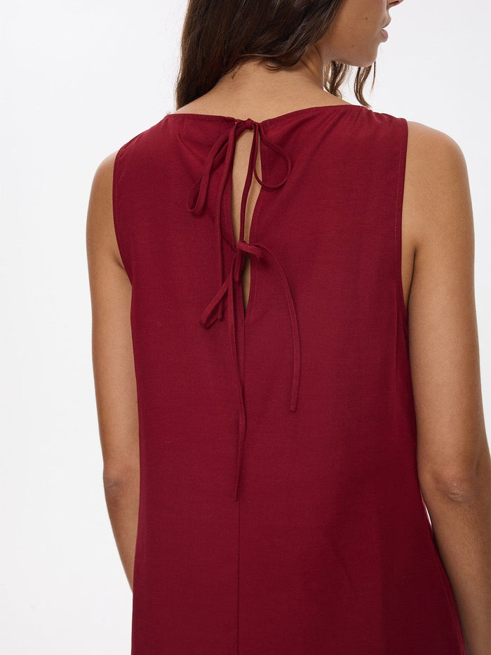 Knox Mini Dress - Garnet Red 4
