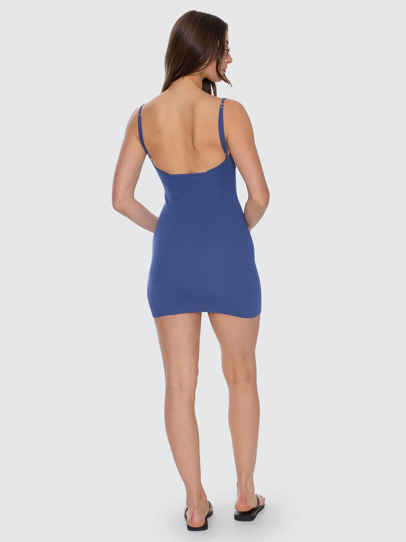 Vivid Dreams Knit Mini Dress - Cobalt