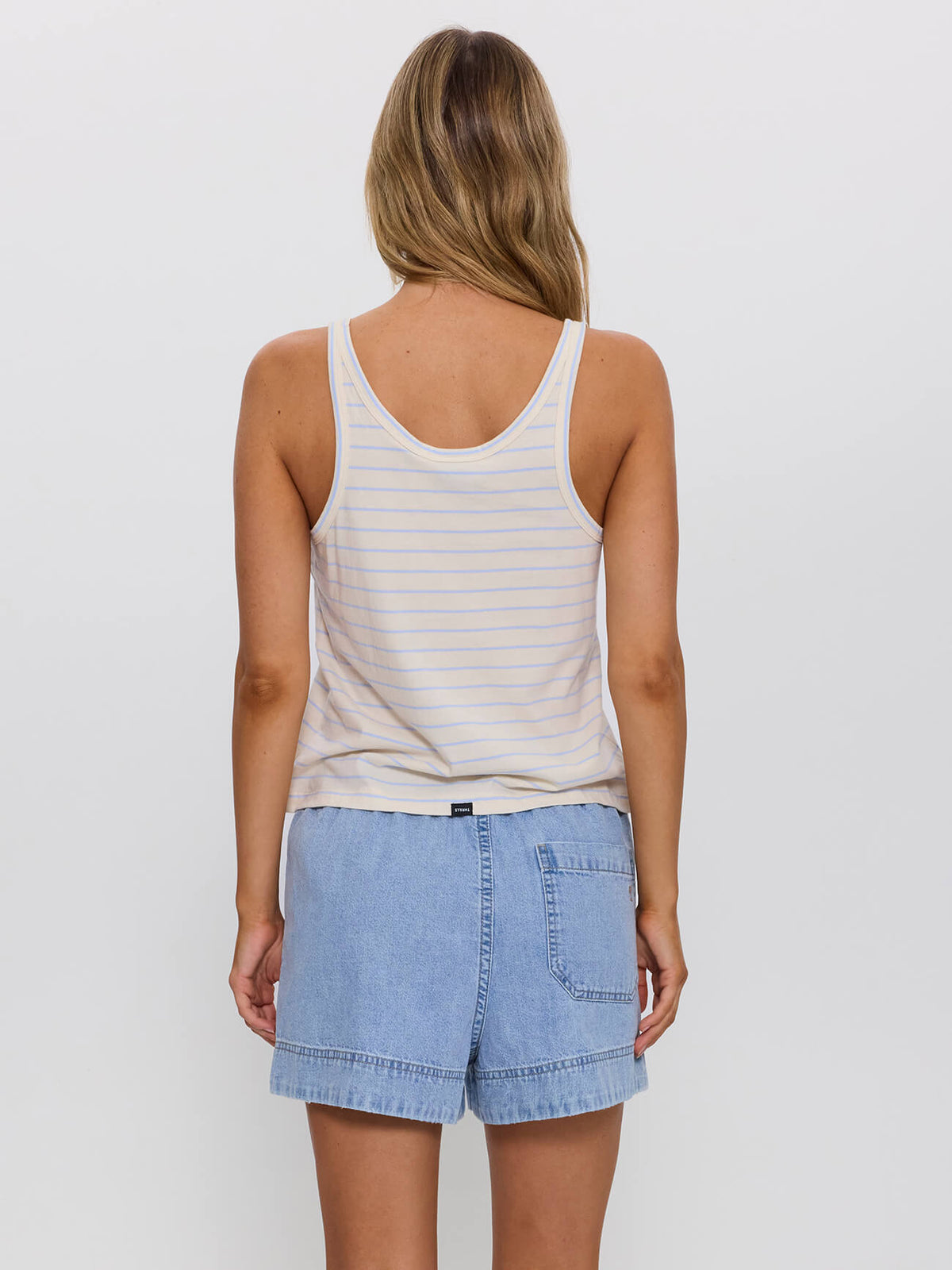 Coastal Slouch Tank - Placid Blue Stripe 4