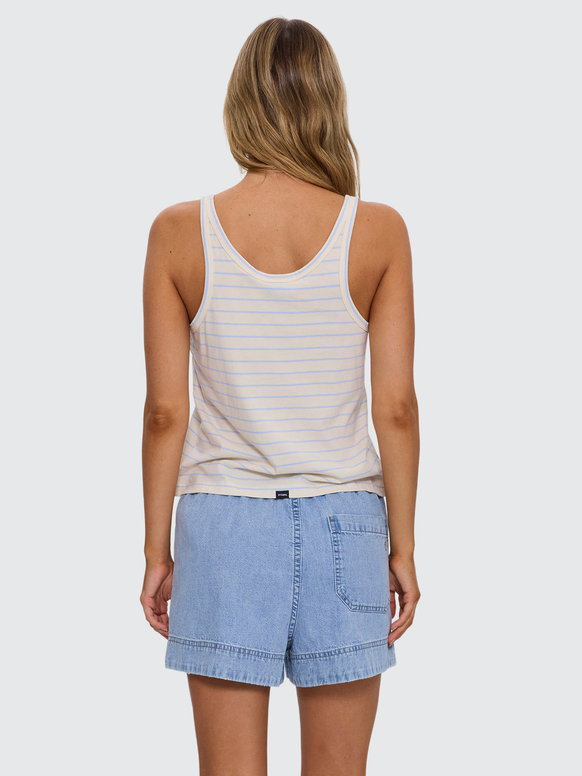 Coastal Slouch Tank - Placid Blue Stripe 4