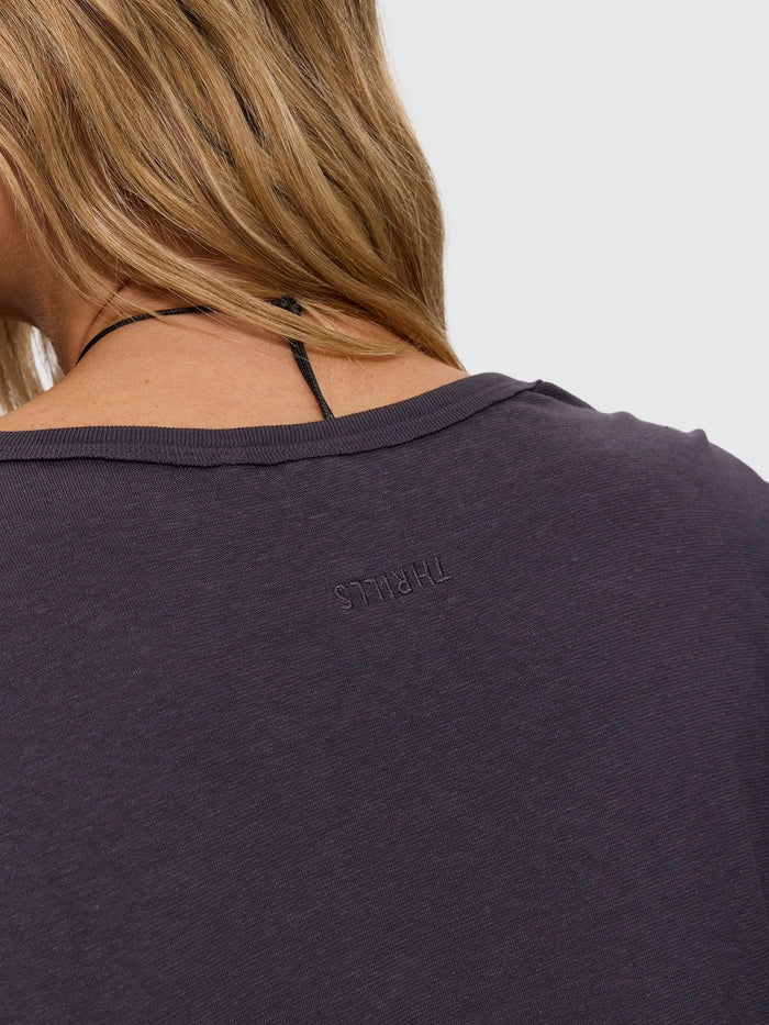 Hemp Extended Shoulder Tee - Ebony 4
