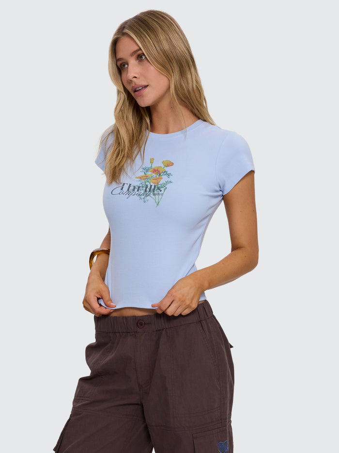 Flowers Of Tomorrow Tee - Placid Blue 4