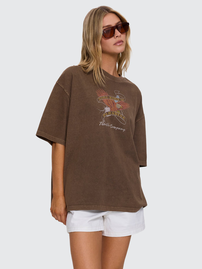 Banner Of Strength Oversized Tee - Cocoa 4