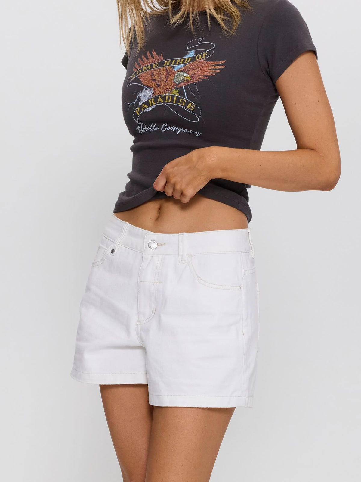 Cara Mid Rise Short - Bright White 4
