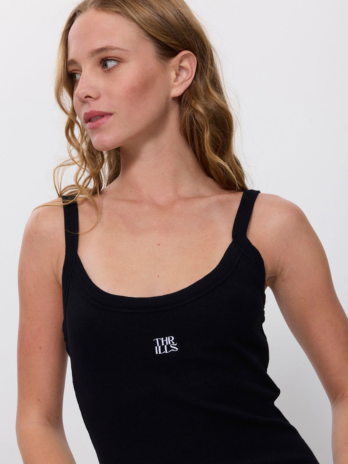 Rib Mini Singlet Dress - Black 4