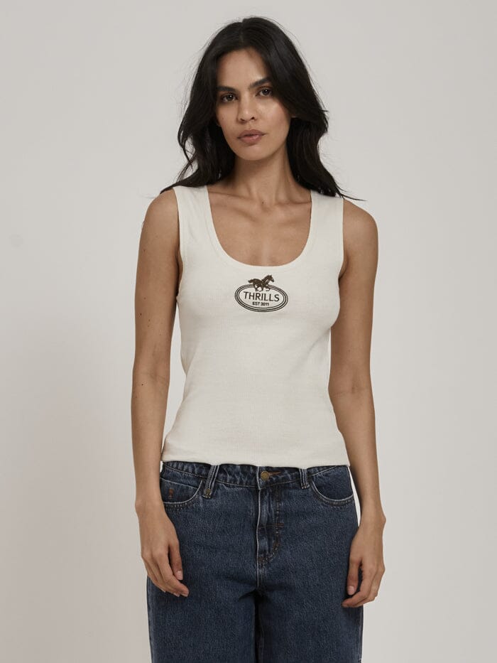 Chariot Oval Singlet - Heritage White