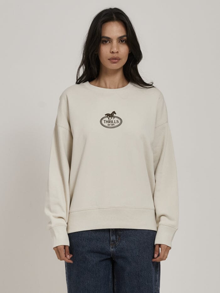 Chariot Oval Slouch Crew - Heritage White