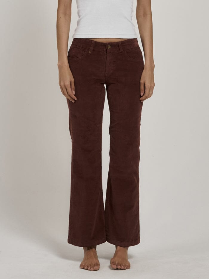 Alyssa Cord Pant - Ruby Wine