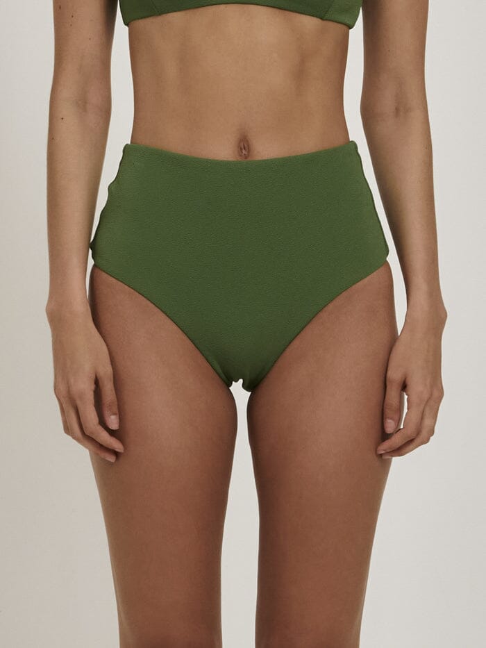 Dark green cheap high waisted bikini