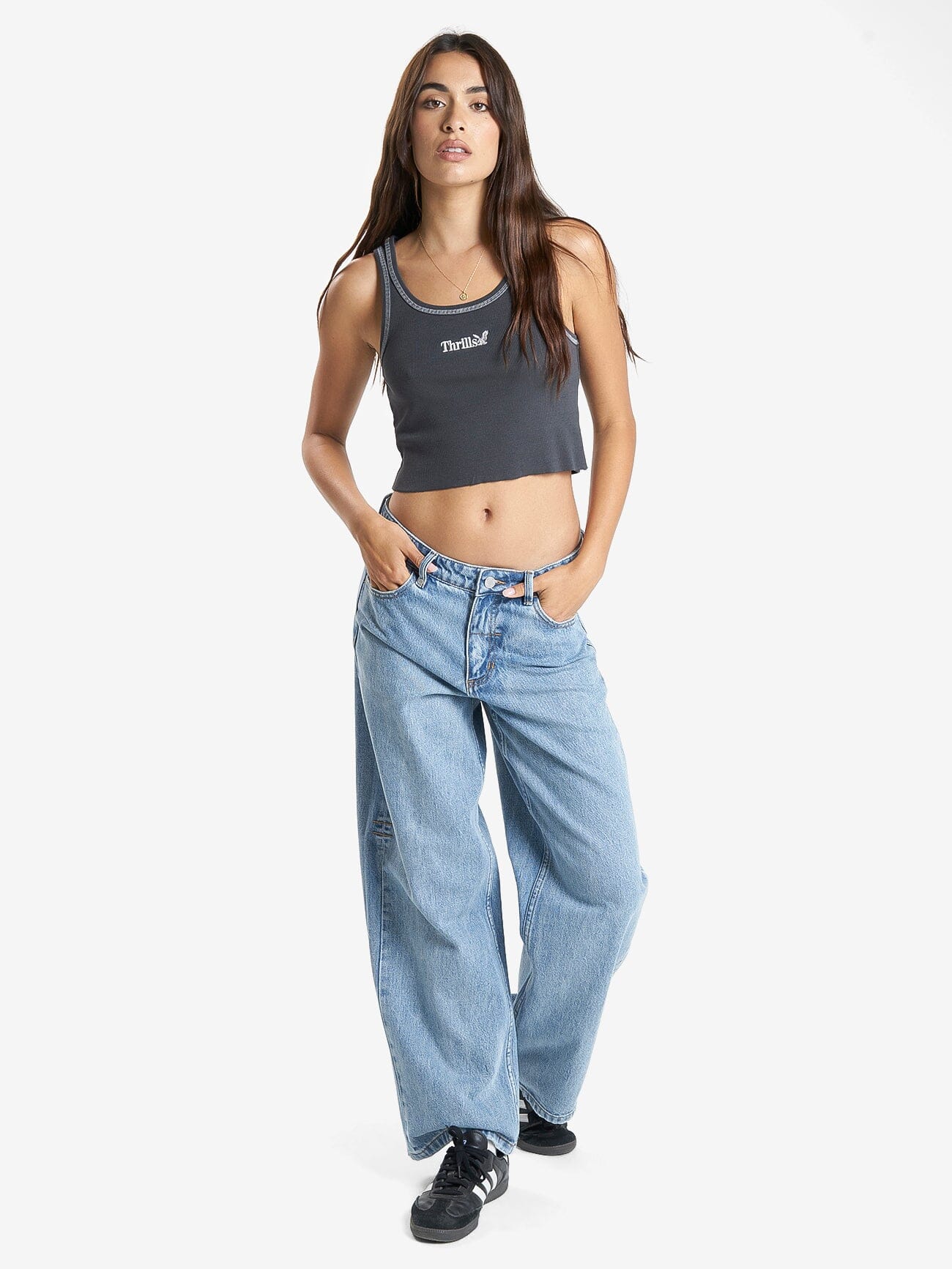 Thrills Workwear Cali Tank - Dark Charcoal 4
