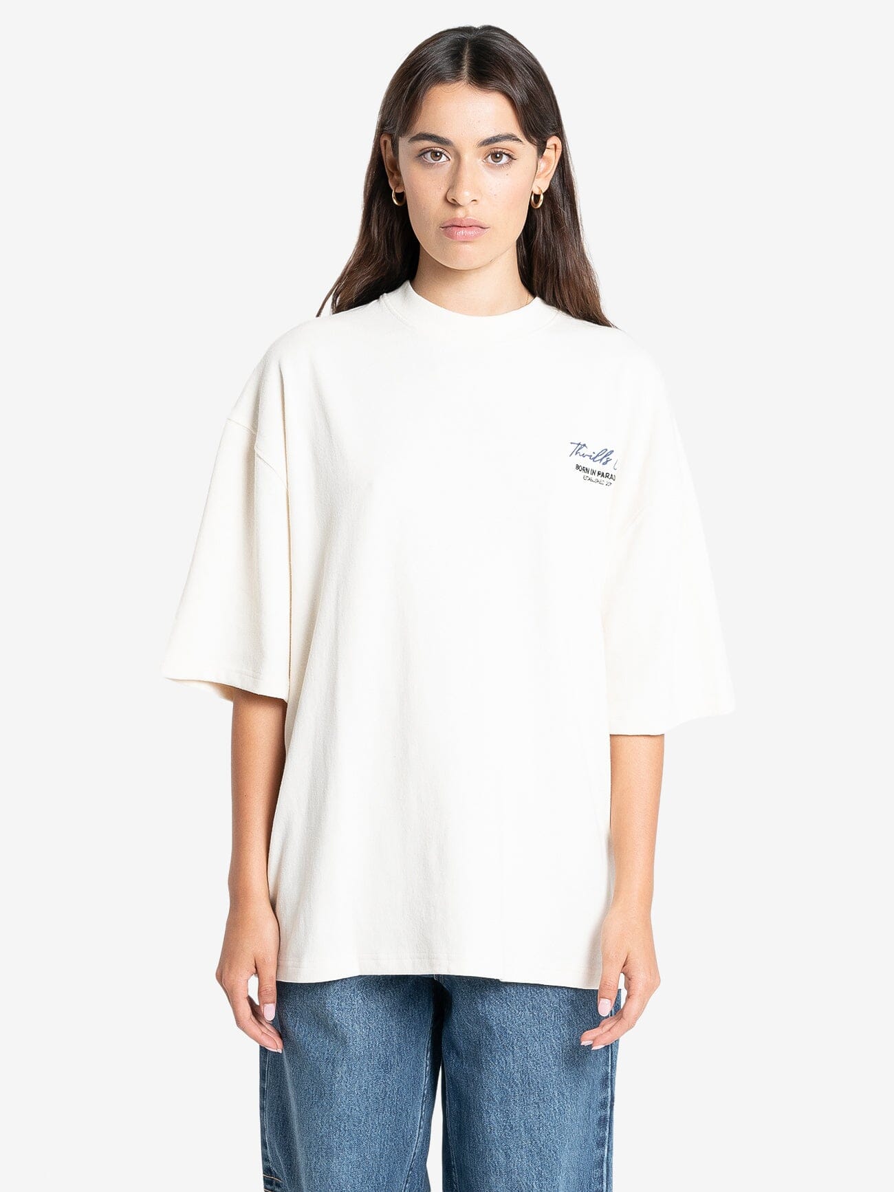 Signature Oversized Tee - Heritage White | Thrills Co. | Thrills Co.