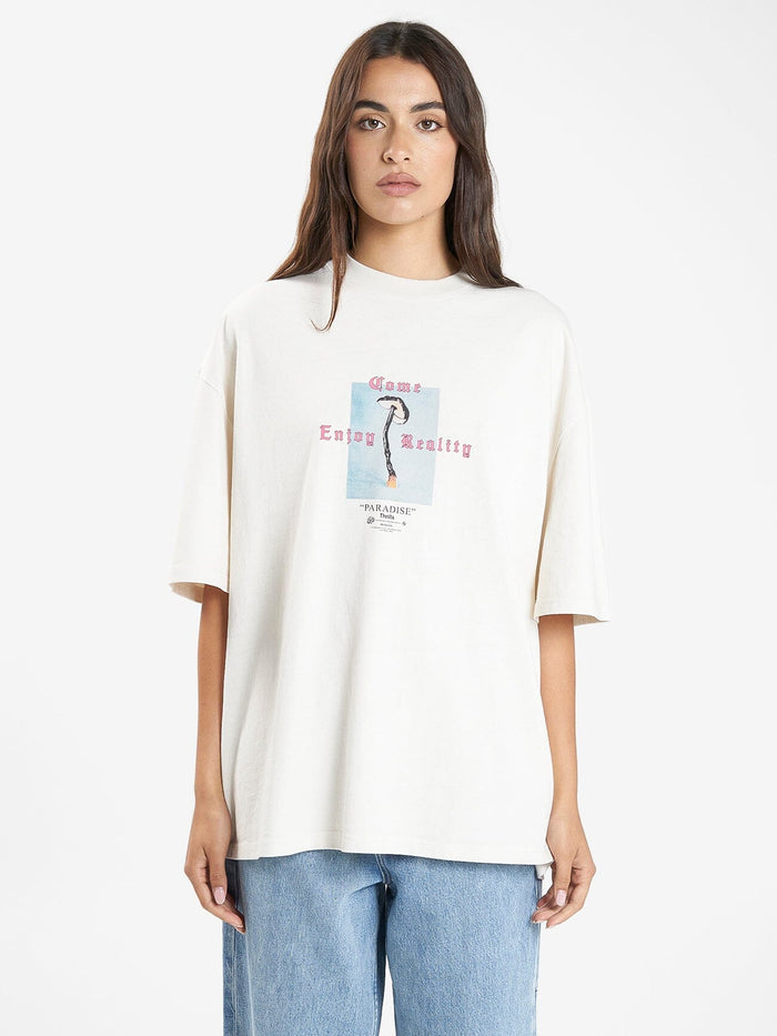Reality Check Oversized Tee - Heritage White 4