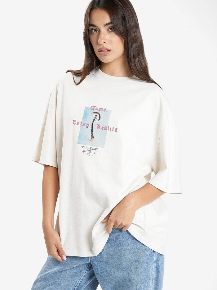 Reality Check Oversized Tee - Heritage White 4