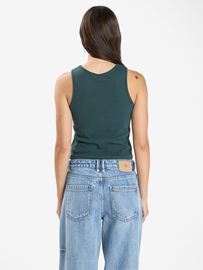Energy is Precious Curve Tank - Dark Jade 4