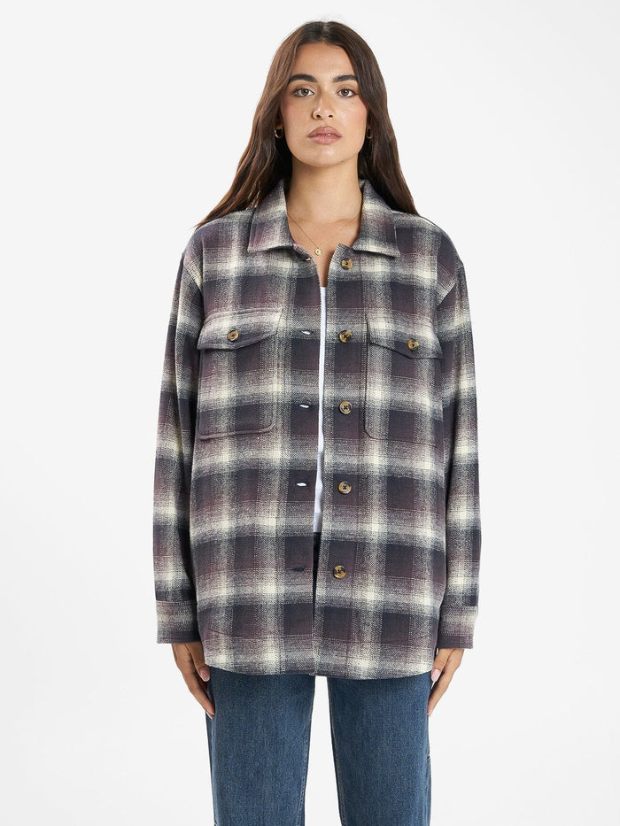 Barrio Overshirt - Deep Plum 4