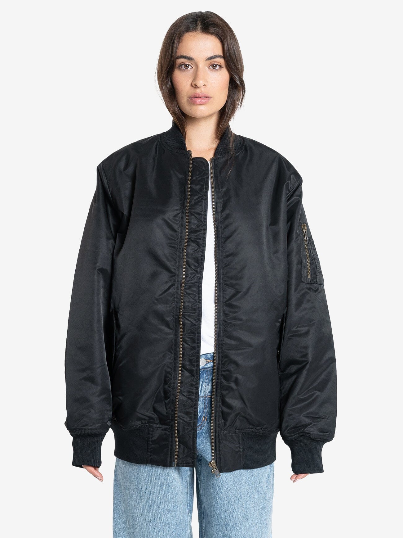 Thrills Union Oversized Bomber Black