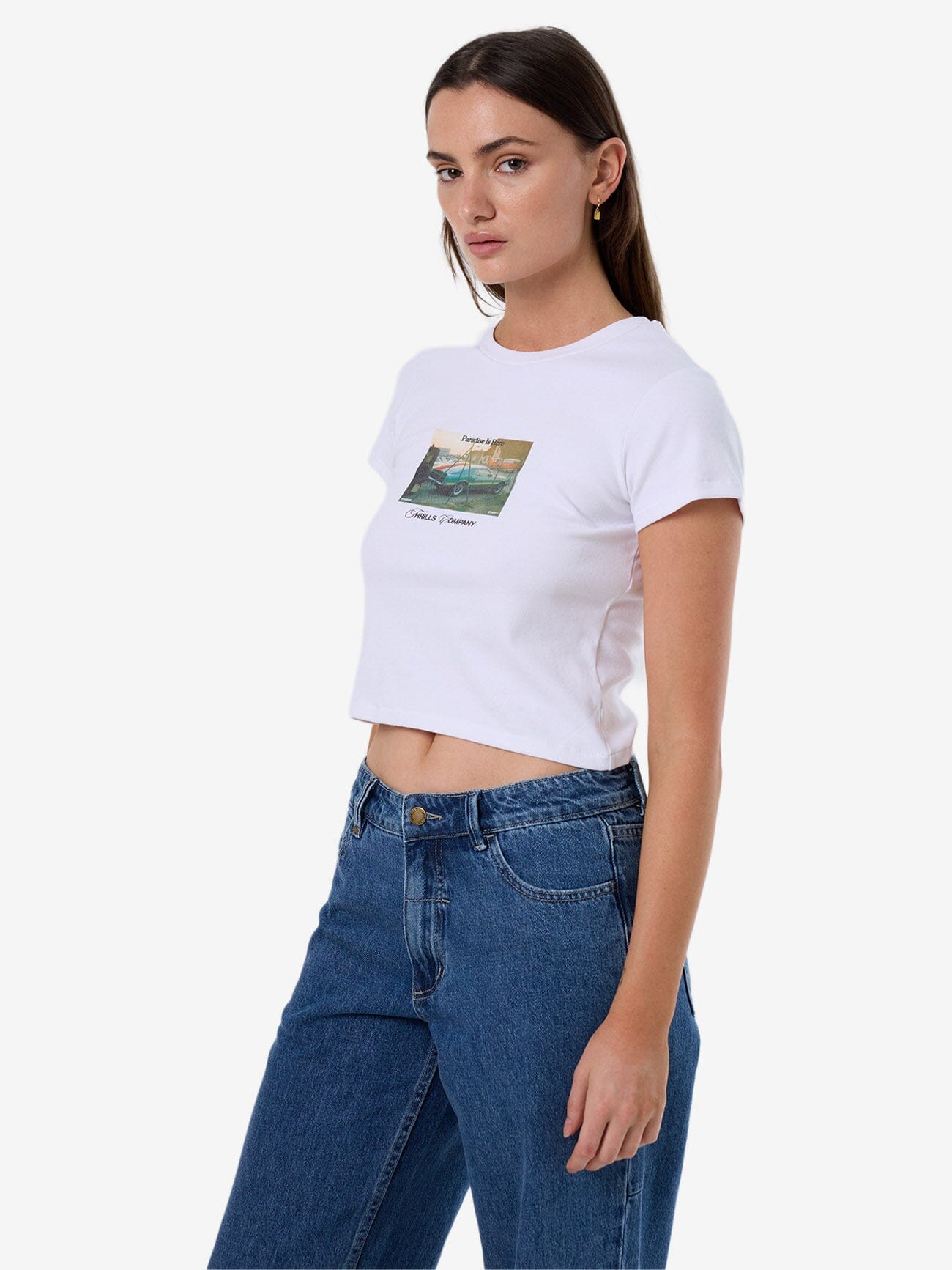 Paradise Is Here Mini Tee - White 4