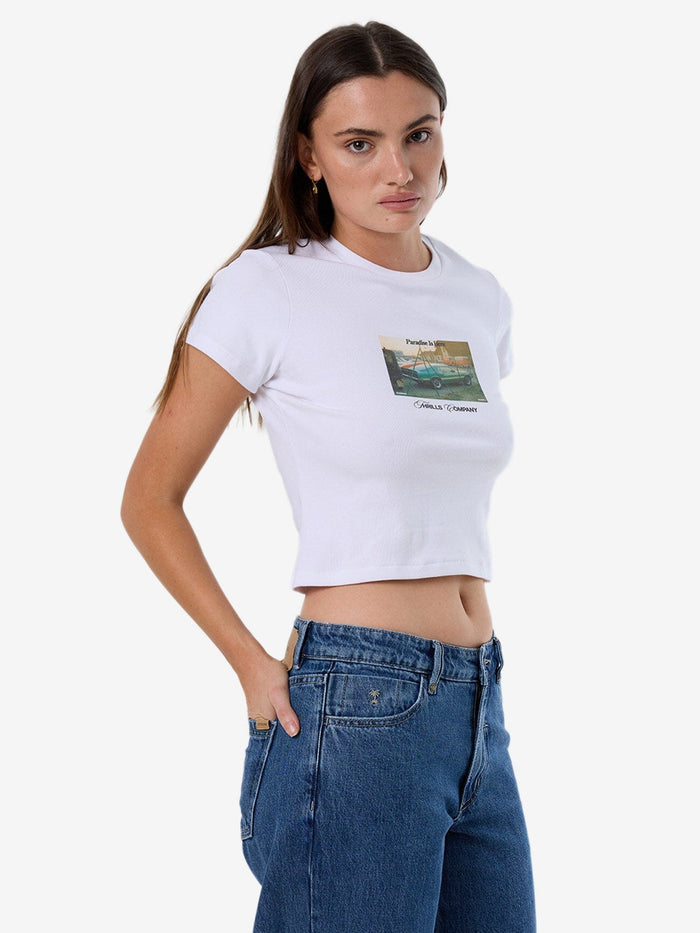 Paradise Is Here Mini Tee - White 4