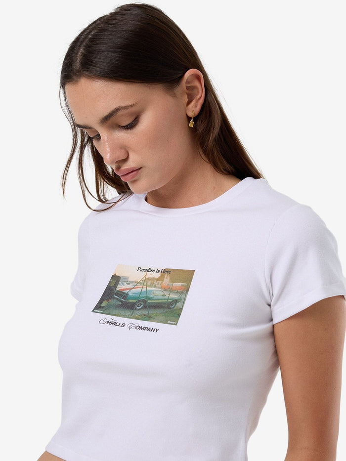 Paradise Is Here Mini Tee - White 4