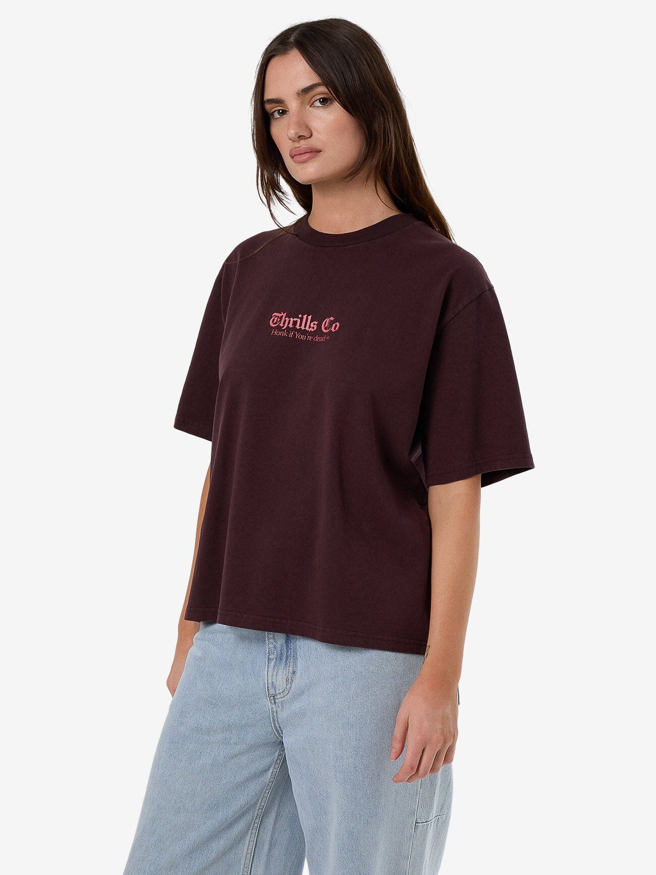 Lighten Up Square Tee - Deep Plum 4