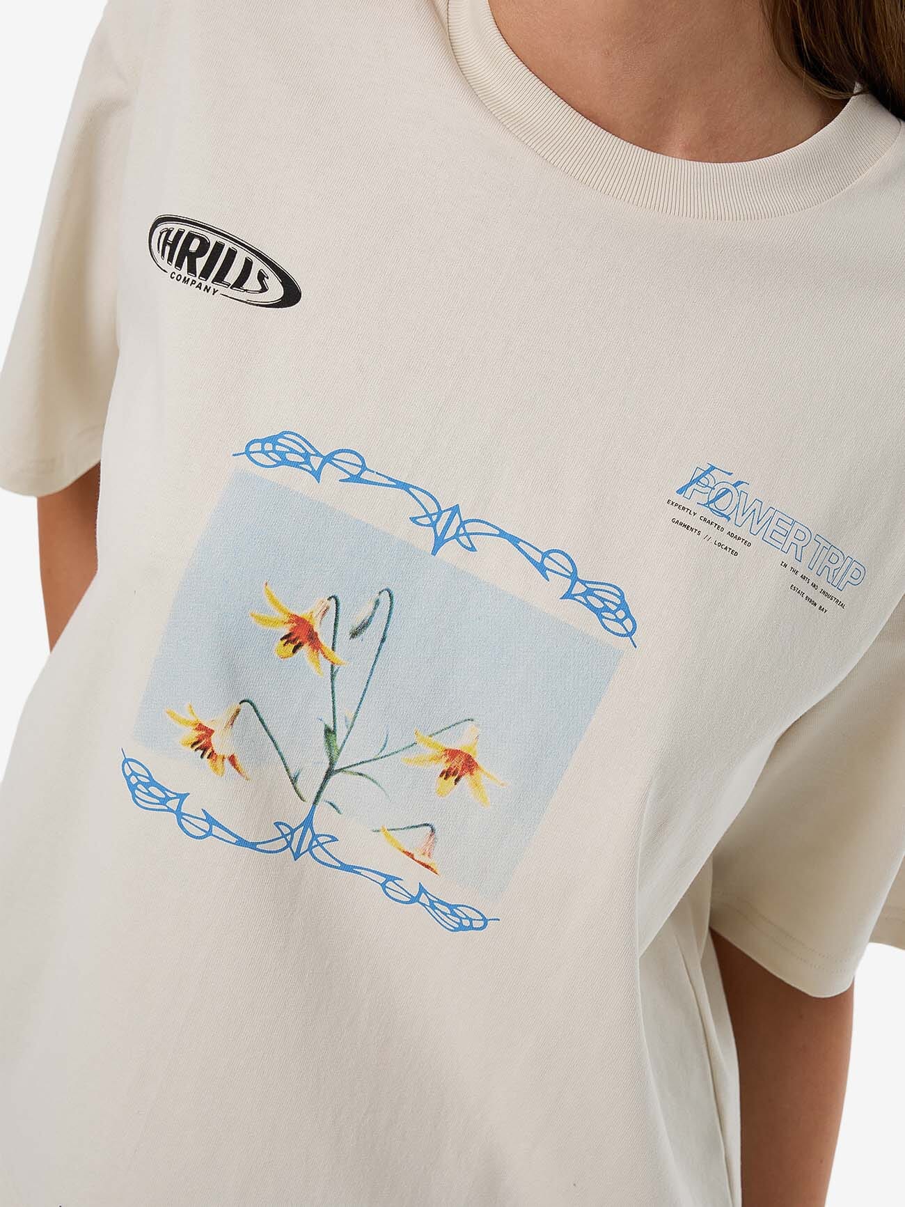 Flower Trip Square Tee - Heritage White 4