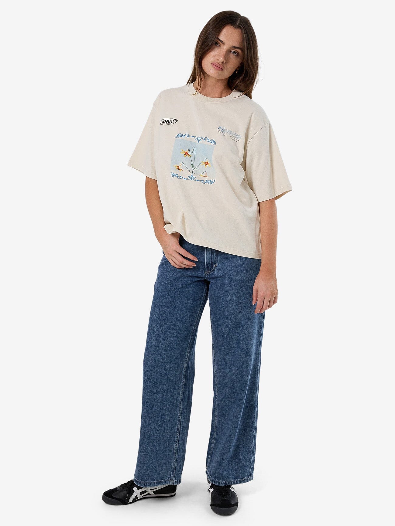 Flower Trip Square Tee - Heritage White 4