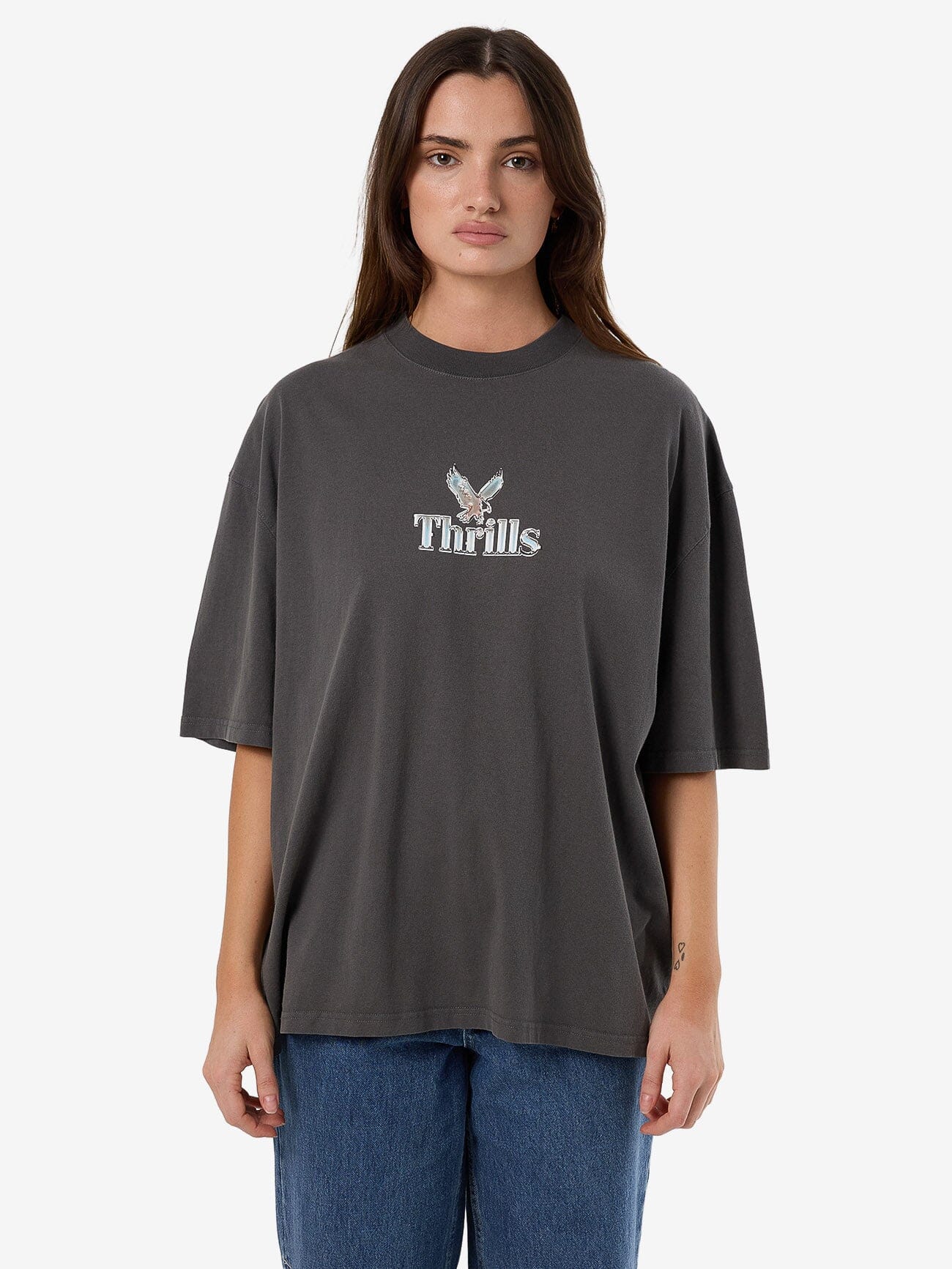 Strength And Glory Oversized Tee - Merch Black