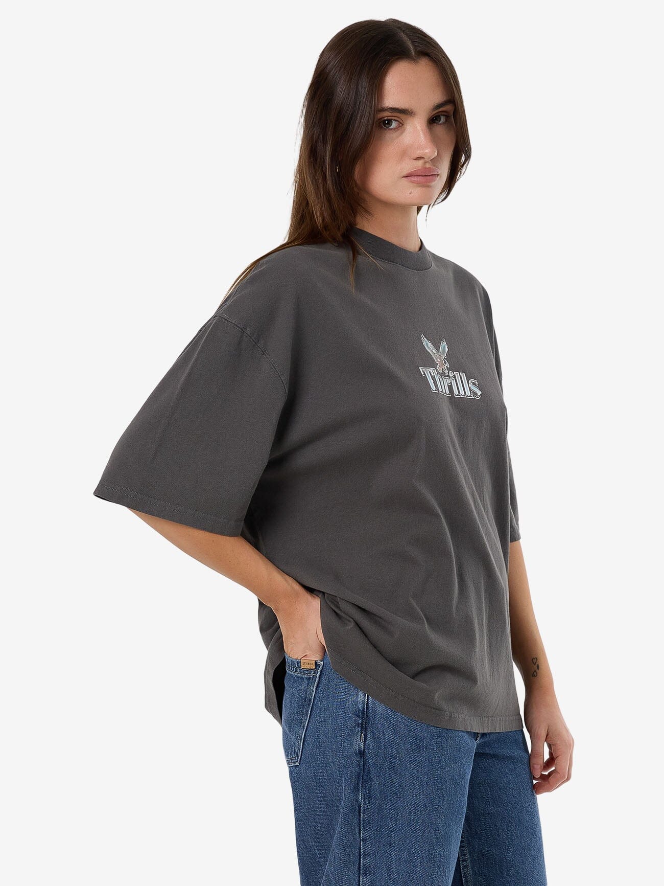 Strength And Glory Oversized Tee - Merch Black