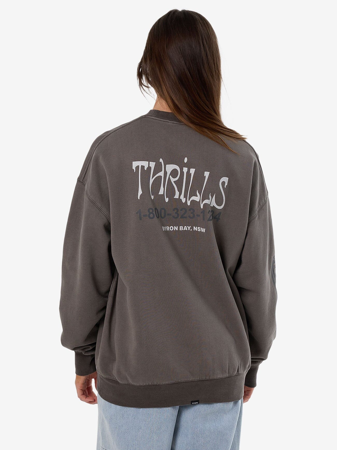 Decisions Slouch Crew - Charcoal Rose