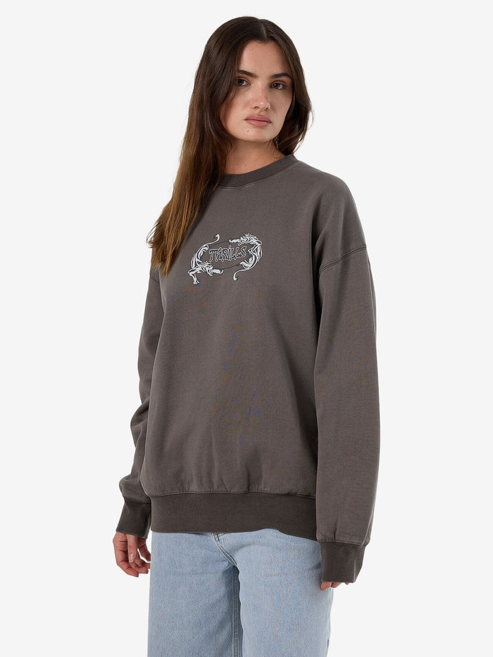 Decisions Slouch Crew - Charcoal Rose