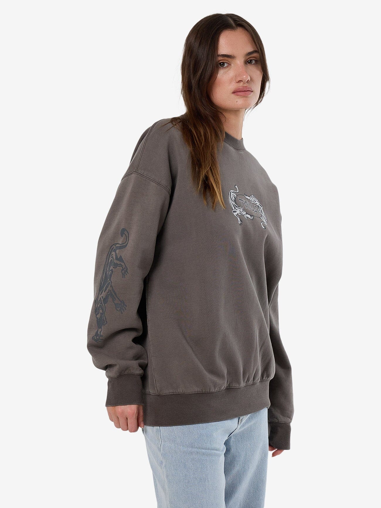 Decisions Slouch Crew - Charcoal Rose