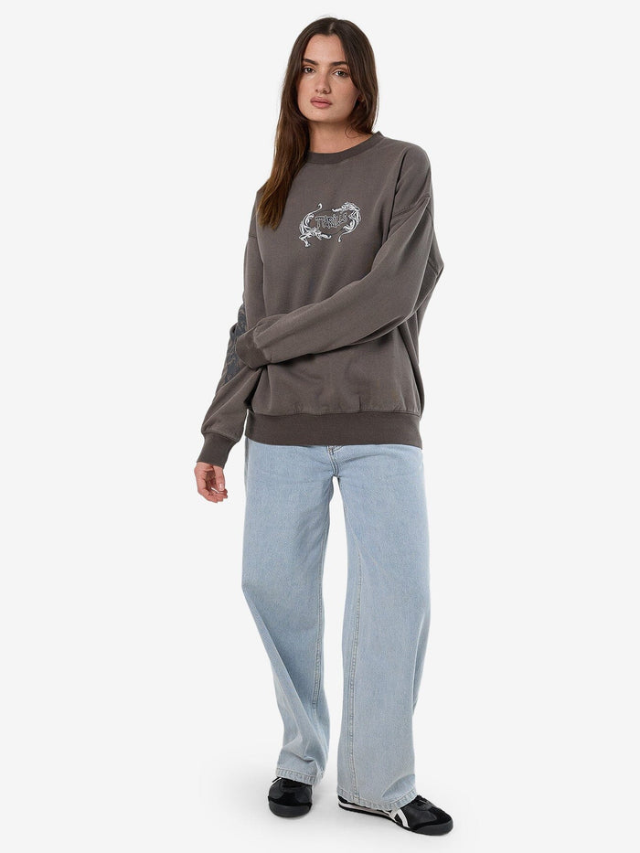 Decisions Slouch Crew - Charcoal Rose
