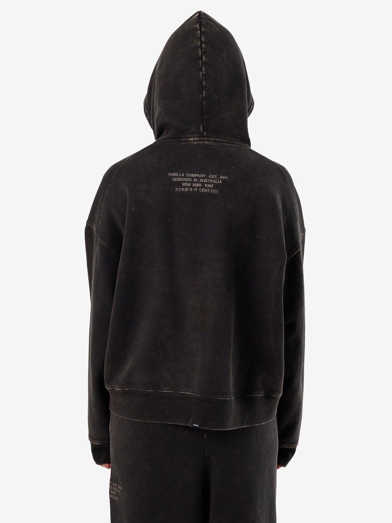 Dissolve Zip Hood Fleece - Soot 4