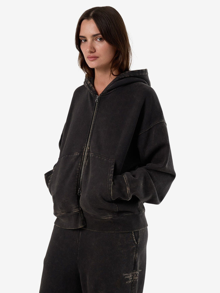 Dissolve Zip Hood Fleece - Soot 4