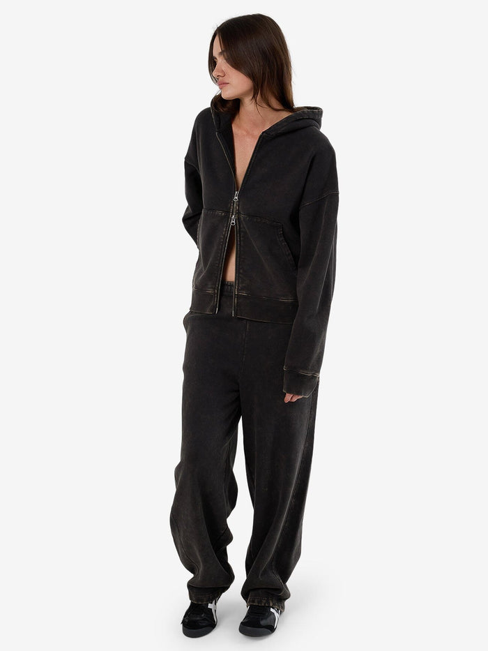 Dissolve Zip Hood Fleece - Soot 4