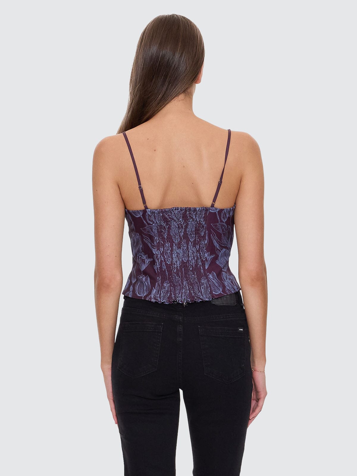 Oracle Floral Top - Deep Plum 4