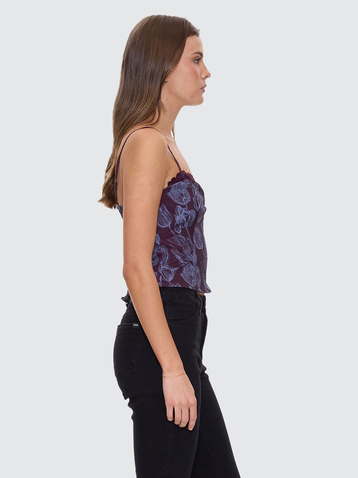 Oracle Floral Top - Deep Plum 4