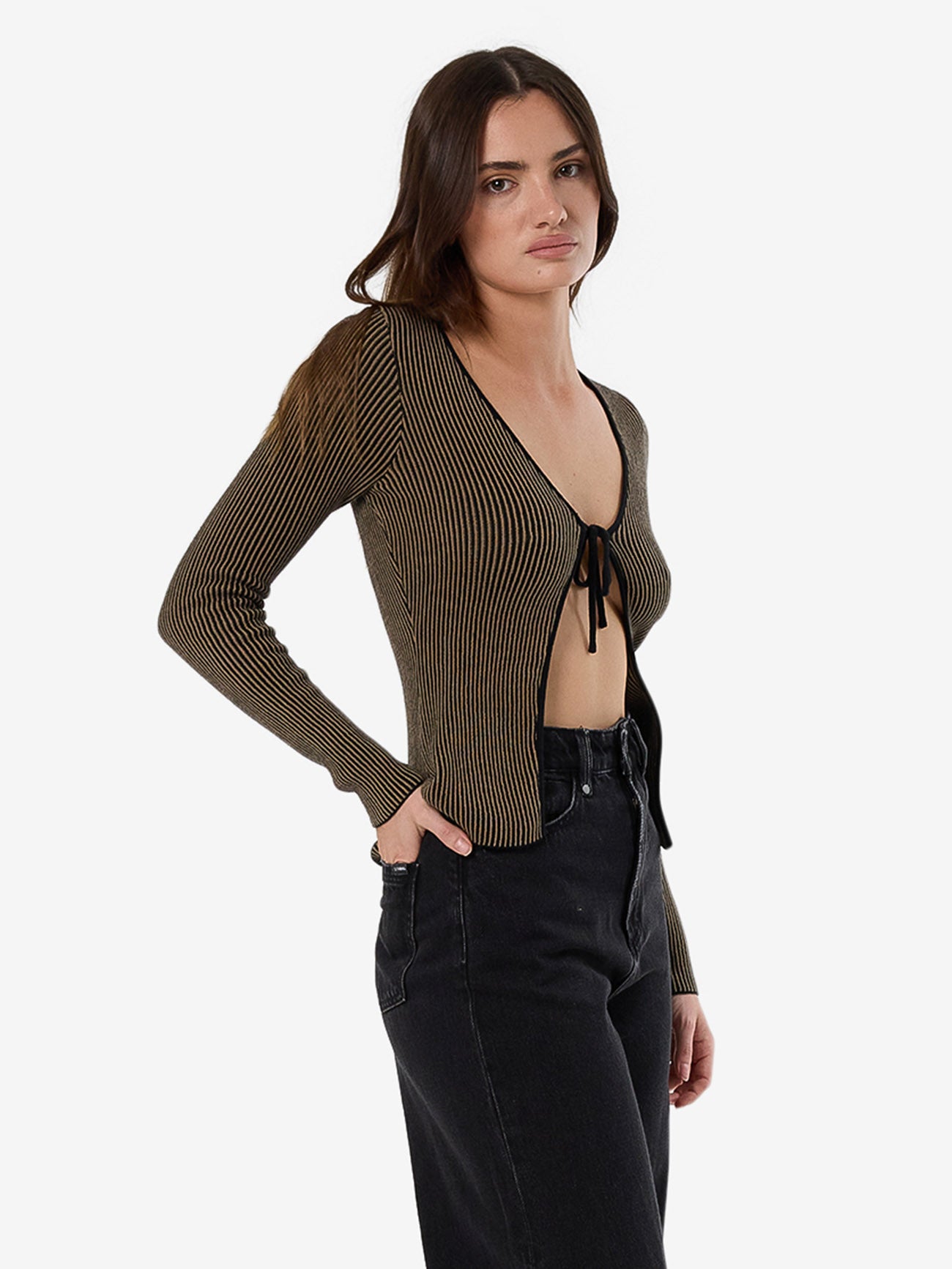 Natural Causes Reversible Knit Top - Clove 4