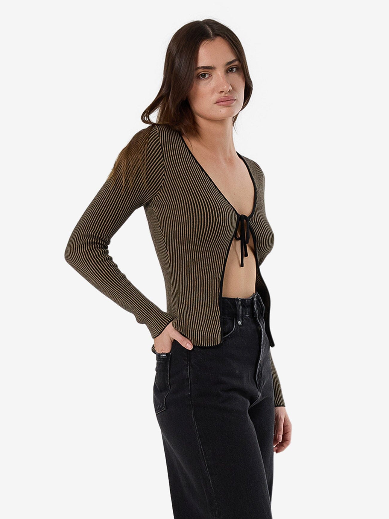 Natural Causes Reversible Knit Top - Clove 4