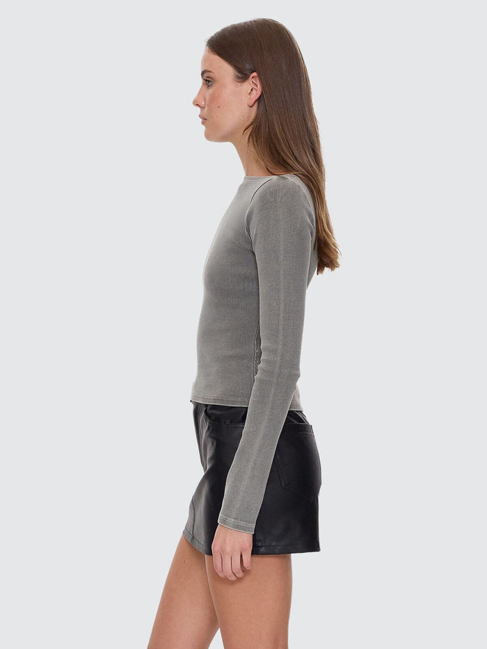 Hyperdrive Rib Top - Charcoal Rose 4