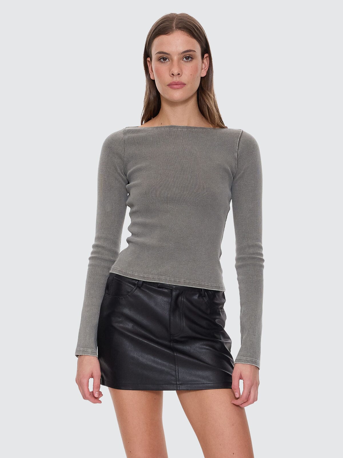 Hyperdrive Rib Top - Charcoal Rose 4