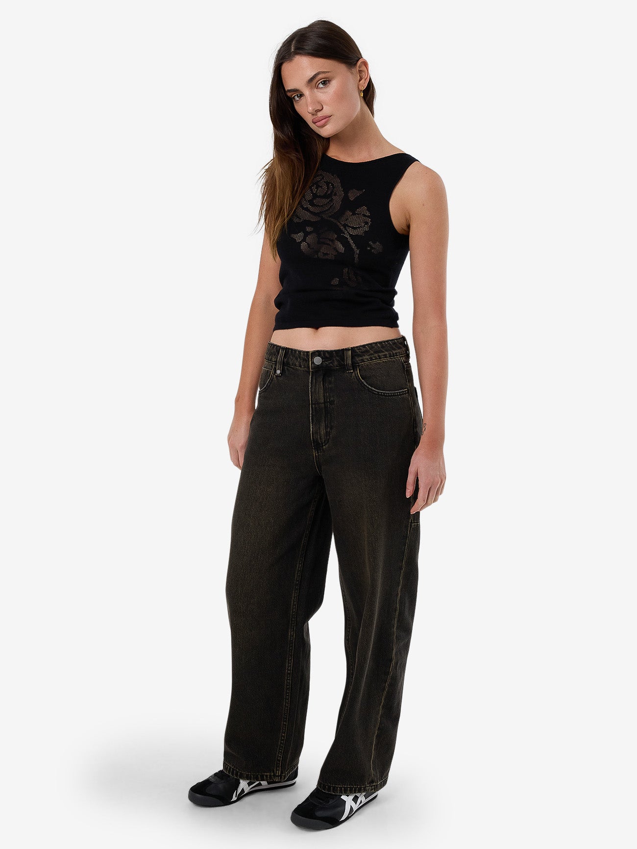 Rosetta Knit Tank - Black