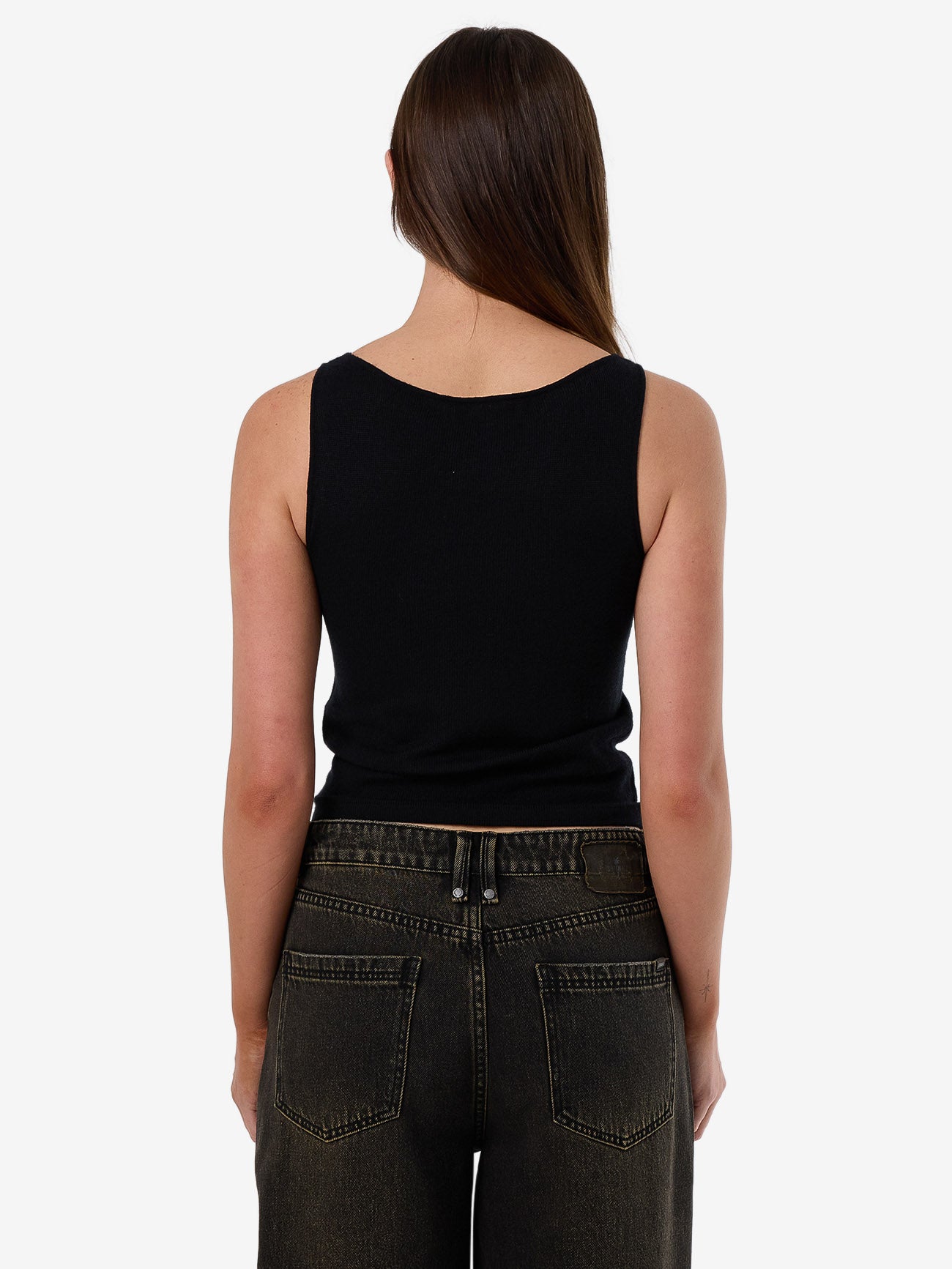 Rosetta Knit Tank - Black