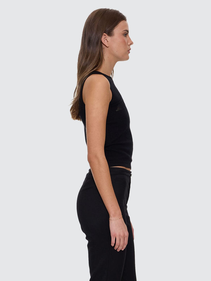 Rosetta Knit Tank - Black 4