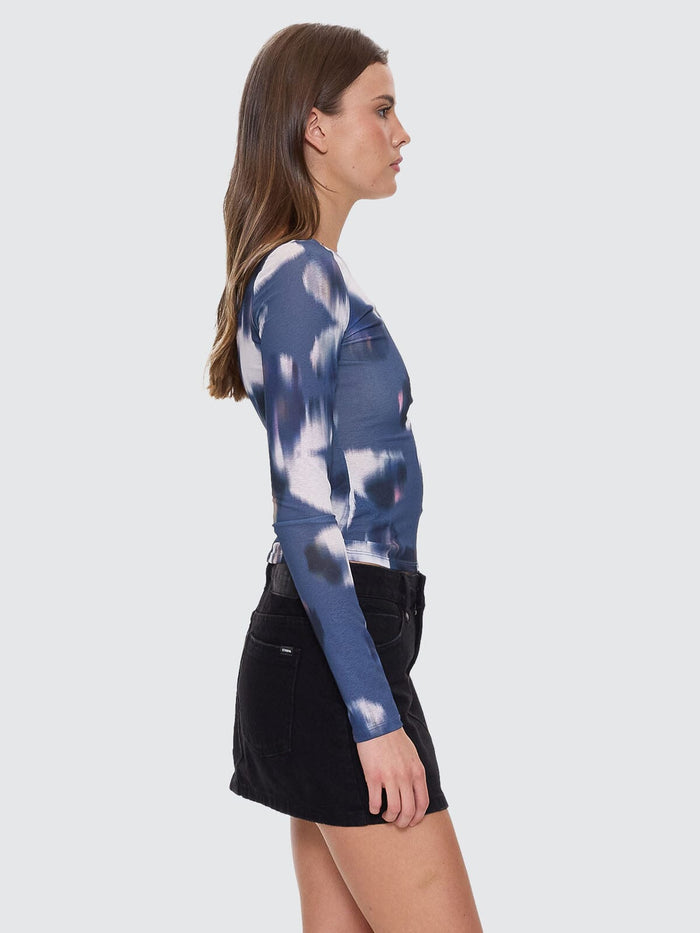 Cyber Bloom Long Sleeve Top - Purple Ash 4