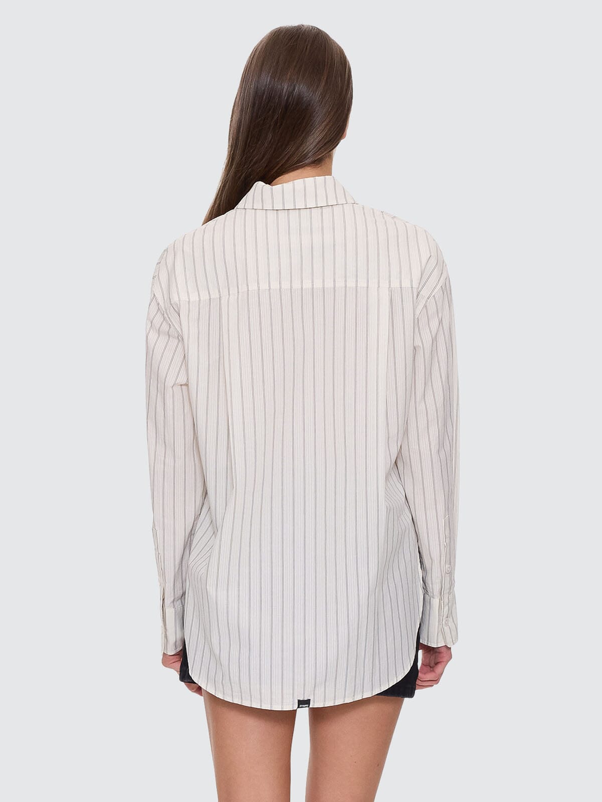 Unwind Stripe Oversized Shirt - Off White 4