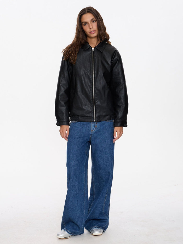 Miles Leather Jacket - Black 4