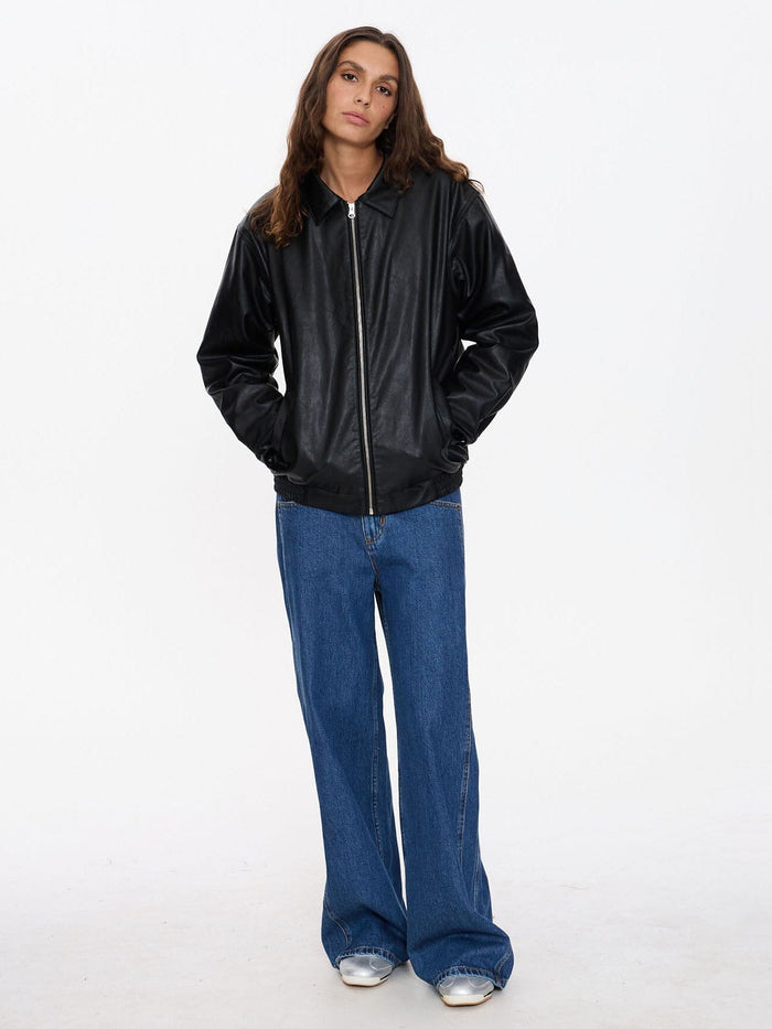 Miles Leather Jacket - Black 4